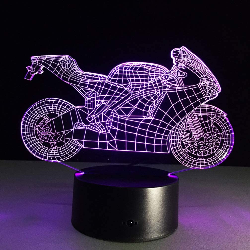 Lámpara 3D con diseño de motocicleta