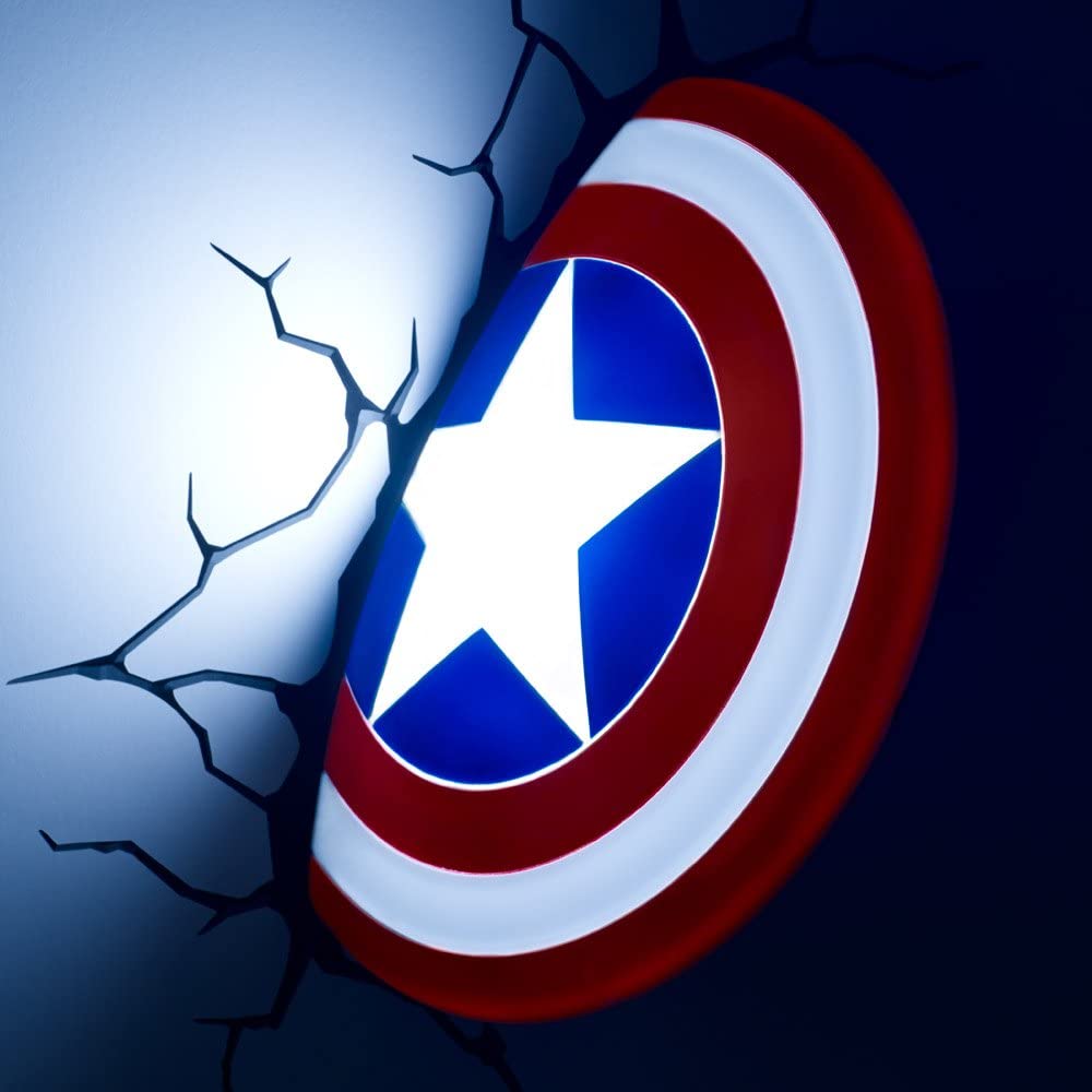 Lámpara de Pared LED, diseño de Escudo de Capitán América