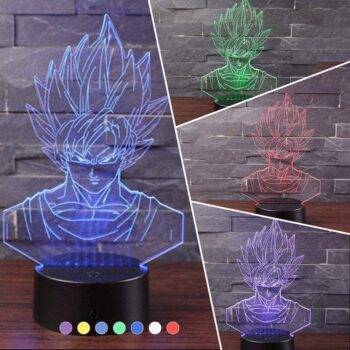 Leisu 3D Lámpara LED luz de la noche 7 colores LED Touch lámpara para el Hogar Decoración para Niños Mejor Regalo