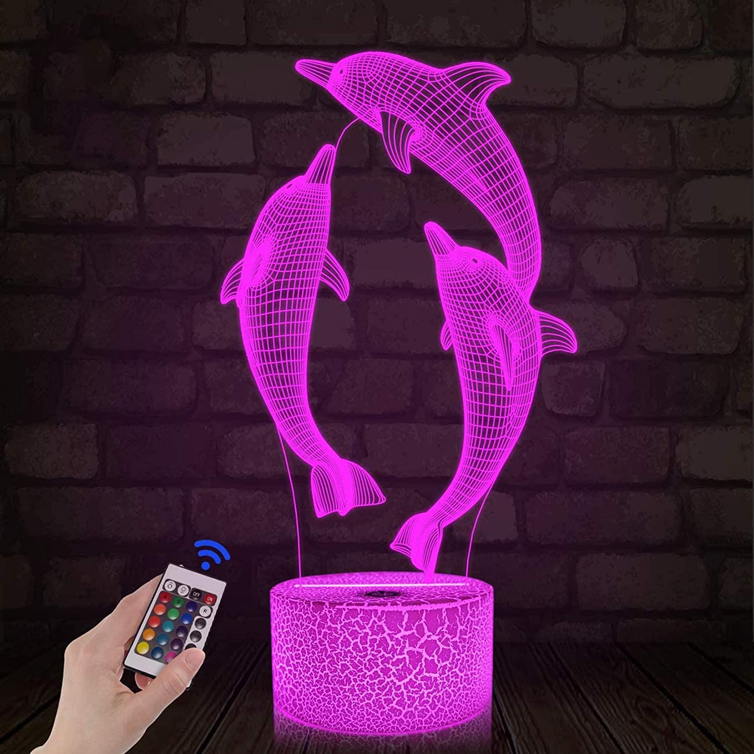 delfín 3D luz nocturna